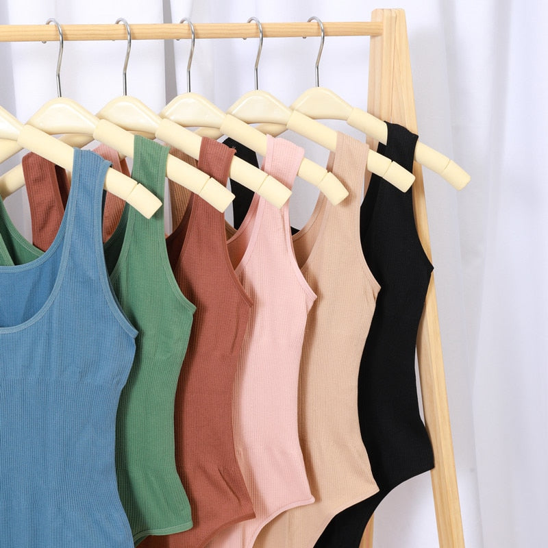 Body Shapers Women Bodysuit Tummy Control Shapewear Slimming Bodyshaper Fashion Tanks Sexy Thong G-String Female Slim Jumpsuit