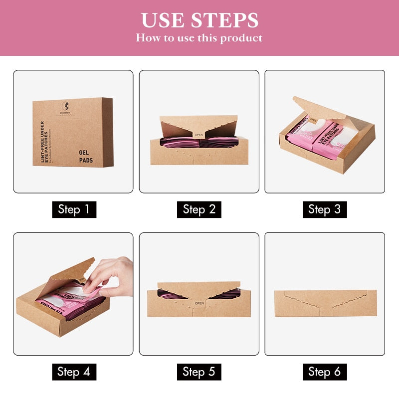 DeceMars Eye Patches for Eyelash Extension Use (50 Pairs/Pack)