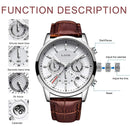 Watches Mens 2022 LIGE Top Brand Luxury Casual Leather Quartz Men&
