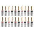 20pcs/10pairs Nakamichi BANANA PLUGS 24K Gold-plated 4MM Banana Connector with Screw Lock For Audio Jack Speaker Plugs Black&amp;Red
