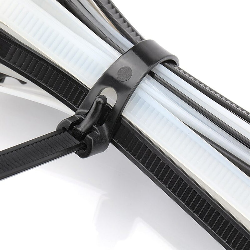 30PCS reusable self-locking plastic nylon cable ties, fixed nylon cable ties and detachable zipper cable ties, binding straps