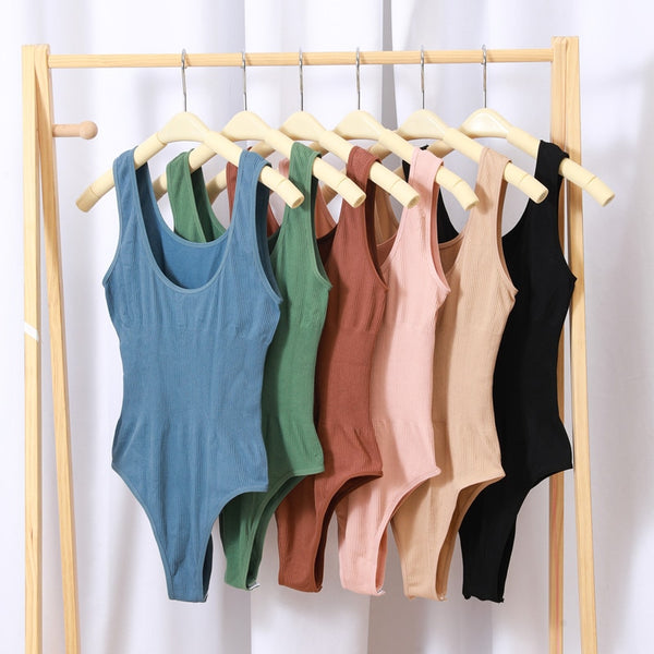 Body Shapers Women Bodysuit Tummy Control Shapewear Slimming Bodyshaper Fashion Tanks Sexy Thong G-String Female Slim Jumpsuit