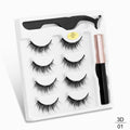 Magnetic Eyelashes 3D Mink Eyelashes Magnetic Eyeliner Magnetic Lashes Short False Lashes Lasting Handmade Eyelash Makeup Tool