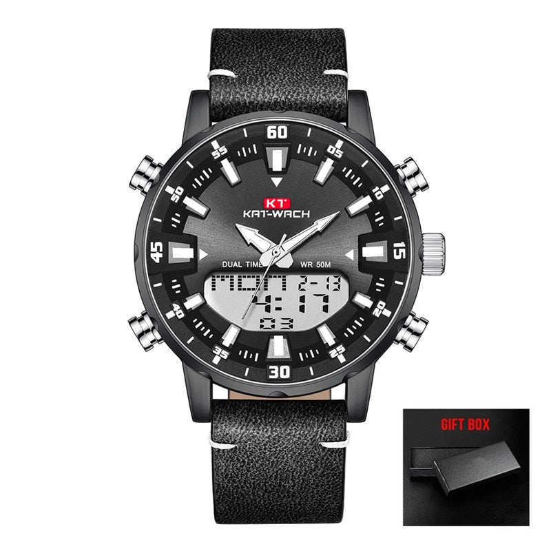 KAT-WACH Watch Male 2022 Sports Digital Watches Men Waterproof Steel Military Quartz Watch For Men Wristwatch Relogio Masculino