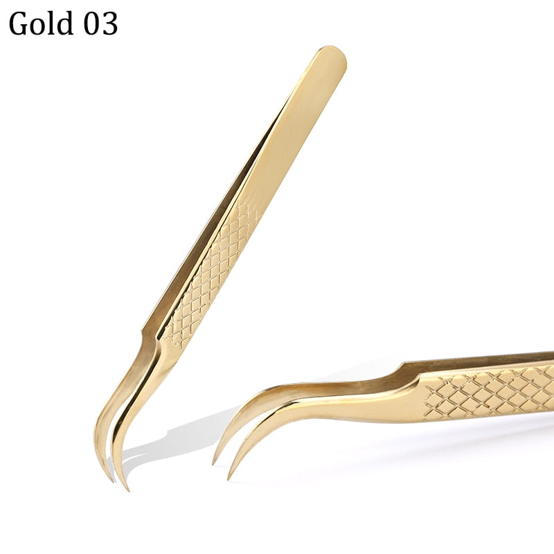 1 Pcs Eyelashes Tweezers Stainless Steel superhard Tweezers High Precision Anti-static tweezers for Eyelash Extensions