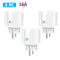 Aubess Tuya Wifi Smart Socket, EU 16A Alexa/ Alice Voice Remote Timer Plug, Smart Home Via Smart Life Real-time Power Monitoring
