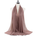 Muslim new Bubble Chiffon Hijab Scarf Women Solid Color Soft Long Shawls and Wraps Georgette Islamic Head Scarves Ladies Hijabs