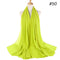 Muslim Bubble Chiffon Hijab Scarf Women Solid Color Soft Long Shawls and Wraps Georgette Head Scarves Ladies Hijabs