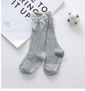 New Kids Socks Toddlers Girls Big Bow Knee High Long Soft Cotton Lace baby Socks Kids Solid Colour Cute Bow Girls Socks