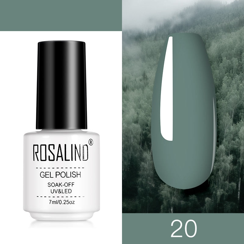 ROSALIND Nail Gel Polish Semi Permanent Polish All For Manicure Nails Art UV Hybrid Varnishes Gellak Base TOP Primer For Nails