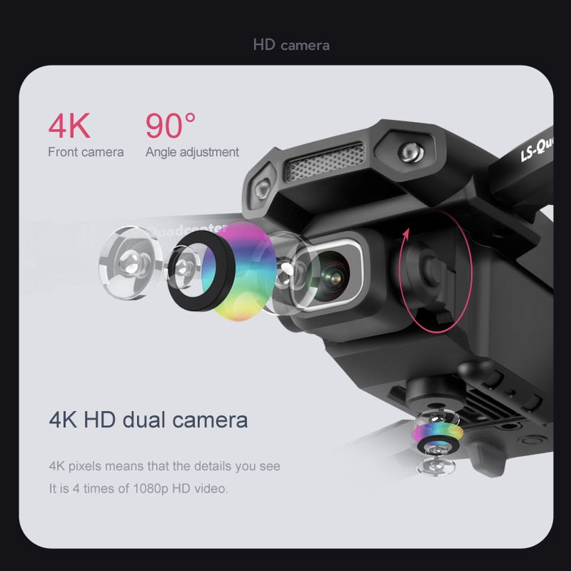 2022 New Mini Drone XT6 4K 1080P HD Camera WiFi Fpv Air Pressure Altitude Hold Foldable Quadcopter RC Drone Kid Toy GIft VS E520
