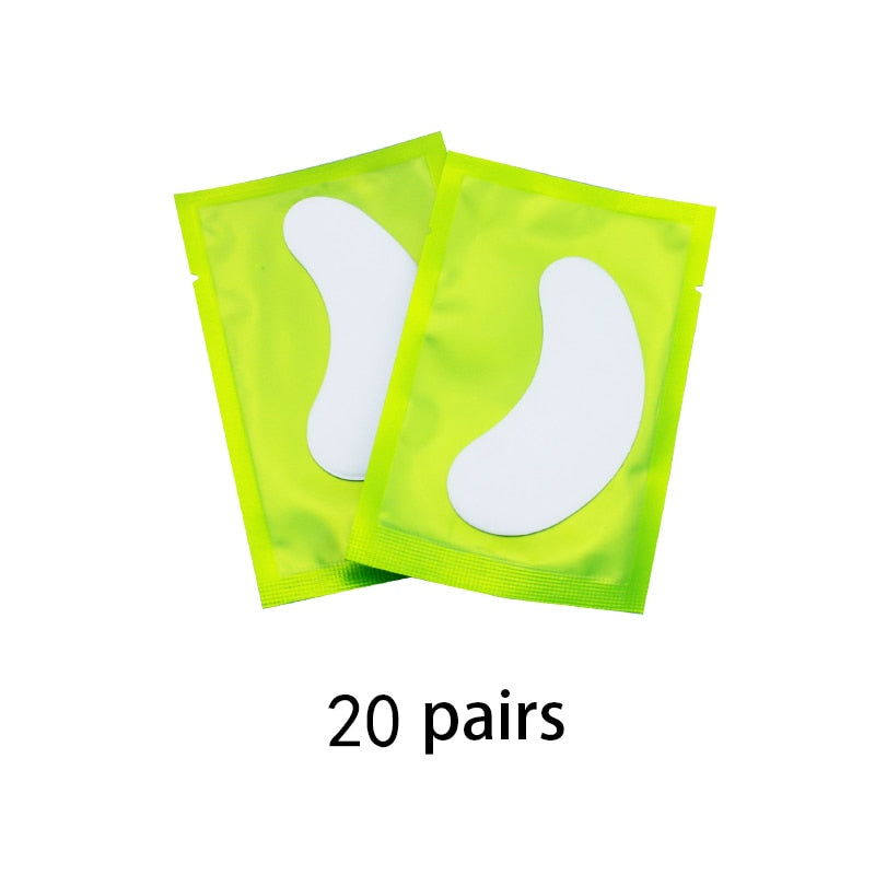 20/50/100 Pairs Patches for Building Hydrogel EyePads Eyelash Extension Paper Stickers Lint Free Under Eye Pads Makeup Supplies