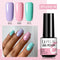 LILYCUTE 3 PCS Gel Nail Polish Set Nude Pink Glitter Sequins Matte Effect Gel Long Lasting Base Top Coat Nail Art Design Hybrid