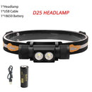 D10 / D25 Mini Head Lamp XML LED Headlight White Light Headlamp USB Rechargeable 18650 Head Light For Hunting Fishing Camping