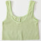 Women Tops Seamless Bralette Tank Top Female Crop Tops Cami Underwear Scoop Neck Ribbed Basic Tee Sexy Lingerie U Back Camisole