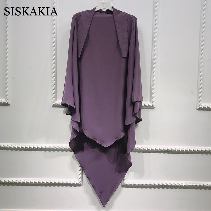 Siskakia Dubai Turkish Turban Solid Muslim Women khimar Wrap Malaysia Shawls Scarves Moroccan Hijabs 15 colors Eid 2021