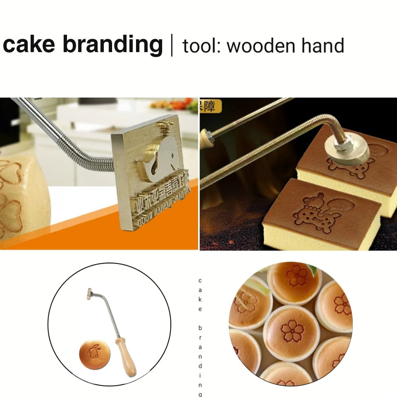 Customized LOGO Leather stamp Copper Brass Wood Paper Skin Bread Cake Die Heating Emboss Mold Letter Metal Stamp Brand iron skin