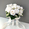 Bridal Bridesmaid Wedding Bouquet White Silk Flowers Roses Artificial Bride Boutonniere Pins Mariage Bouquet Wedding Accessories