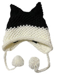 BomHCS Cute Fox Ears Beanie Winter Warm 100% Handmade Knit Hat