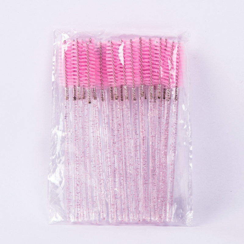 50/5Pcs Eyelash Extension Disposable Makeup Eyebrow Brush Mascara Stick Applicator Eyelashes Crystal Eyelash Brush Tool