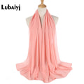 Muslim 2021 New Chiffon Hijab Scarf Women Solid Color Soft Long Shawls and Wraps Islamic Head Scarves Fashion turbante mujer