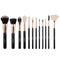 ZOREYA 7/15pcs Black Makeup Brushes Set Eye Shadow Powder Foundation Concealer Cosmetic Brush Makeup Blending Beauty Tools