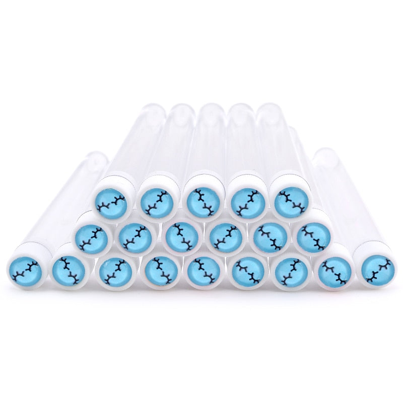 20pc Reusable Eyebrow Brush Tube Leopard Serpentine Diamond Flask Mascara Wand Dust-proof Eyelash Extension Supplies Makeup Tool