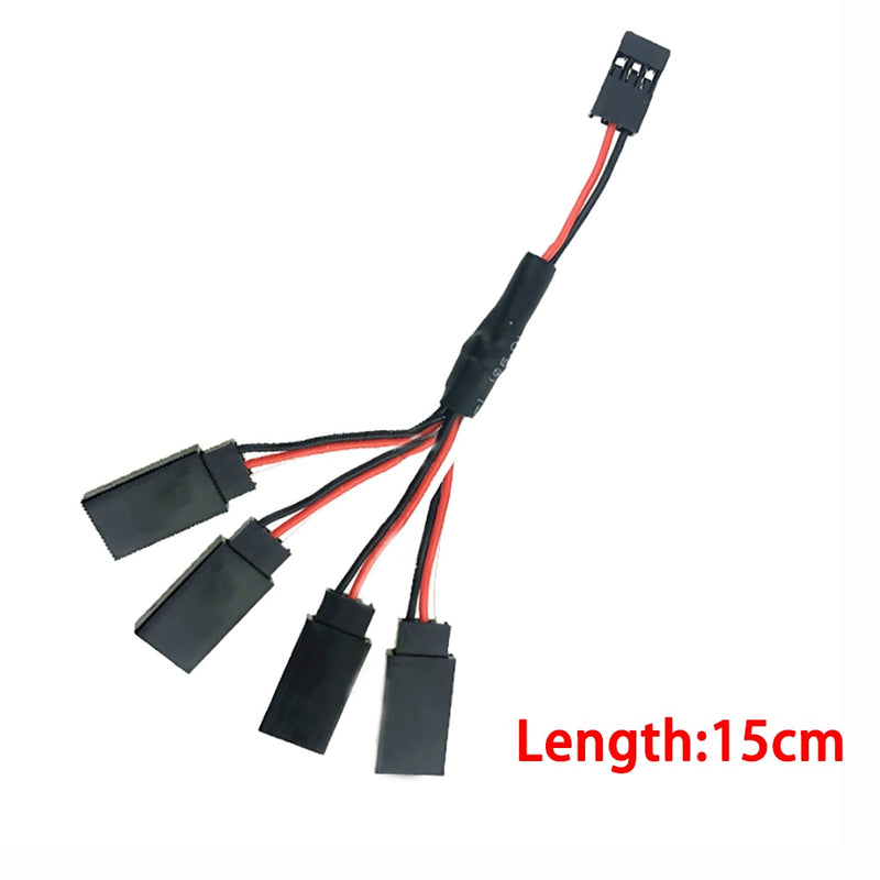 Droyuke 1PCS 15/30/50cm 1to1 1to 2 1 to 3 1 to 4 RC Servo Extension Wire Cable for Futaba JR Male to Female RC Model