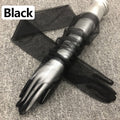 70CM Women Ultra Thin Gloves Tulle Elbow Long Wedding Bride Dress Mittens Sheer Transparent Sunscreen Vintage Black White Glove
