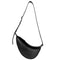 [BXX]  Spring Woman New Wine Red Black Color Wide Single Strap Zipper Half Moon PU Leather Chest Bag All Match LI812