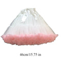 Women Lolita Cosplay Petticoat A-Line Puffy Tutu Skirt Layered Tulle Ballet Dance Pettiskirts Big Bowknot Underskirt
