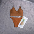 ATHVOTAR 2PCS Bra Sets Seamless Underwear Set Ribbed Bra Top Low-Waist Women Panties Female Bralette Lingerie New