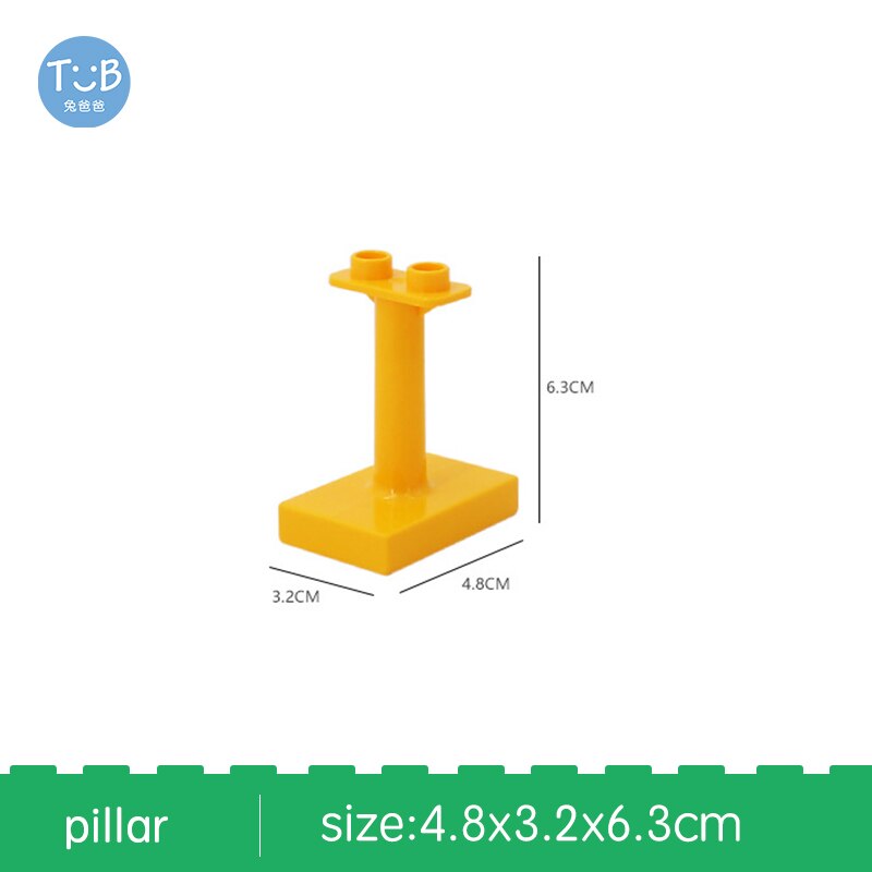 Blocks Amusement Park Accessory Slide Ladder Swing Seesaw Carousel Big Large-particle City Building Children&