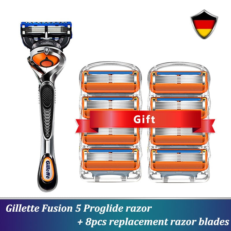 Safety Razor Gillette Fusion 5 Proglide Straight Shaver For Men Shaving Machine With Blades Shave Cassettes For Beard Shavette