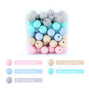 12mm 20pcs Silicone Baby Beads Round Teether Teething Beads DIY Pacifier Chain Necklace Pendant Toys BPA Free Baby Accessories