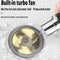 Rainfall Turbo Fan Shower Head 360 Rotating High Pressure Water Saving Handheld Shower Turbocharged Spray Nozzle Bath Accessory