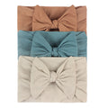 3/4/5/6Pcs/set Cute Bowknot Baby Headband Turban Solid Color Newborn Baby Girls Elastic Hair Bands Soft Nylon Hair Accessories
