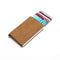 Custom Name Business Bank Credit Card Holder Men Wallet Coin Leather Wallet RFID Aluminium Box CardHolder with Money Clips Purse