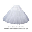 Women Lolita Cosplay Petticoat A-Line Puffy Tutu Skirt Layered Tulle Ballet Dance Pettiskirts Big Bowknot Underskirt