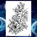 Girls Bracelet Chains Rose Tattoo Stickers Butterfly Body Arm Totem Tattoos Temporary Women Wrist Sexy Black Fake Tatoos