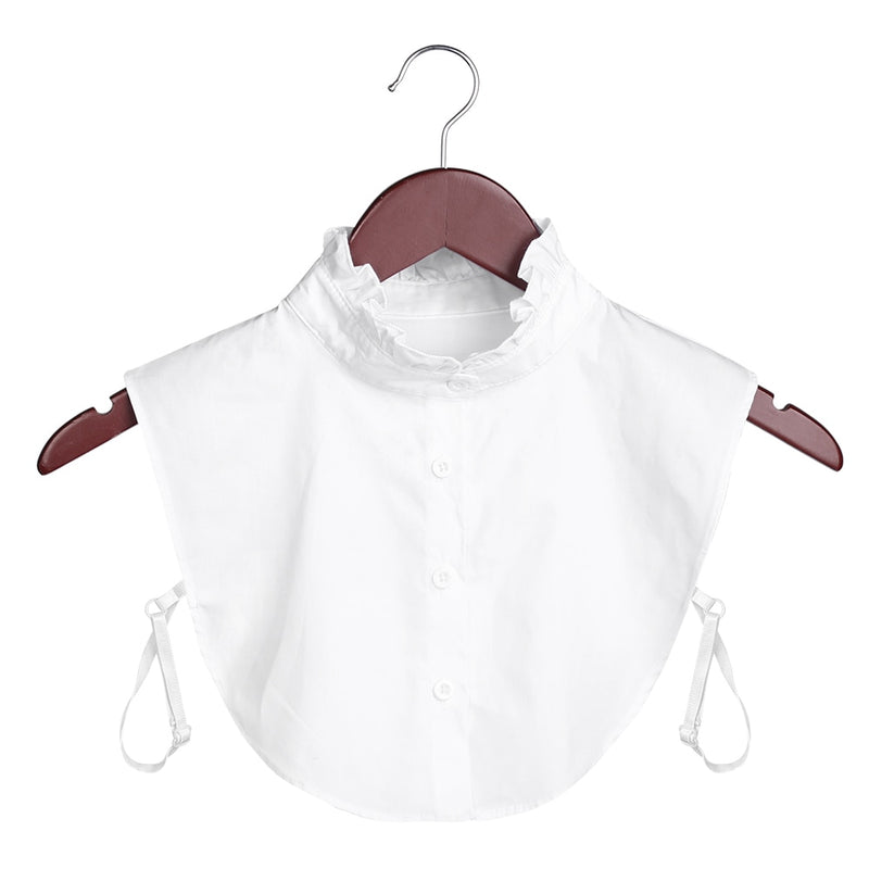 Fashion White Black Lace Fake Collar Blouse Vintage Detachable Shirt False Collar Lapel Blouse Top Women Clothes Accessories