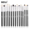 BEILI Black 10-19Pcs Makeup Brushes Natural Hair Eyeshadow Blending Eyeliner Makeup Brush Set Shader Eyebrow brochas maquillaje