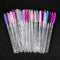 zwellbe Good Quality Disposable 50 Pcs/Pack Crystal Eyelash Makeup Brush  Diamond Handle Mascara Wands Eyelash Extension Tool