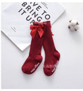 New Kids Socks Toddlers Girls Big Bow Knee High Long Soft Cotton Lace baby Socks Kids Solid Colour Cute Bow Girls Socks