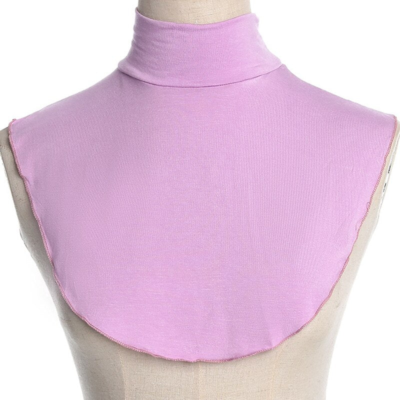Neck Cover Fake Collar Women Cotton Jersey Hijab Ramadan Muslim Fashion Inner Cap Turban Islam Clothing Modal Turtleneck