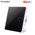 Wifi EU Wall Touch Switch Smart Light Switch 1/2/3 Gang  No Neutral Wire Required Tuya Smart Life Home Support Alexa Google Home