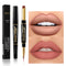 2 IN 1  Lip Liner Waterproof Matte Lipstick Pencil Contour Tint Sexy Red Matte Long Lasting Moisturizer Lipliner Cosmetics TSLM1