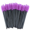 OKAYLASH 50Pcs Disposable Micro Glitter Eyelash Mascara Wands Mini Crystal Eye Lashes Brush Comb Pink White Spoolies