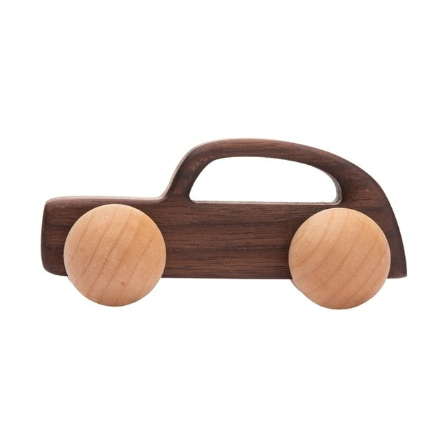 1PC Baby Toy Beech Wood Blocks Cartoon Car Educational Montessori Toys Children Teething Play Gym Baby Birthday Gift Products