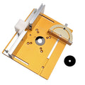 Aluminum Router Table Insert Plate W/Miter Gauge For Woodworking Benches Table Saw Multifunctional Trimmer Engraving Machine